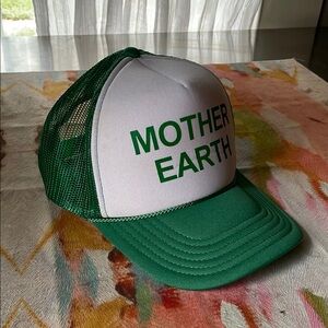 Green and White 'Mother Earth' Trucker Hat